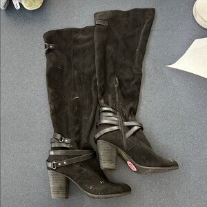 High Knee Black Boots